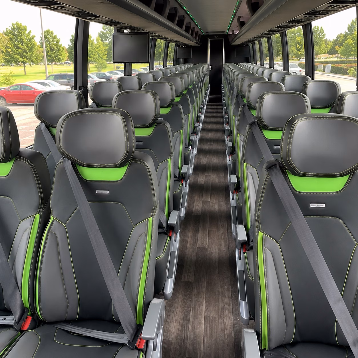 san ramon charter bus rental interior