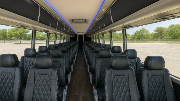 54 passenger charter bus interior san ramon
