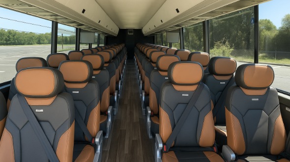 san ramon 50 passenger charter bus inside