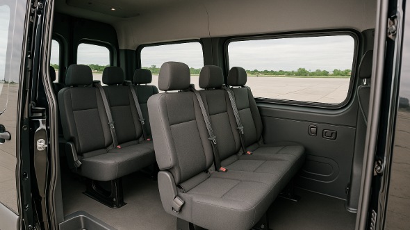 san ramon sprinter van with driver inside